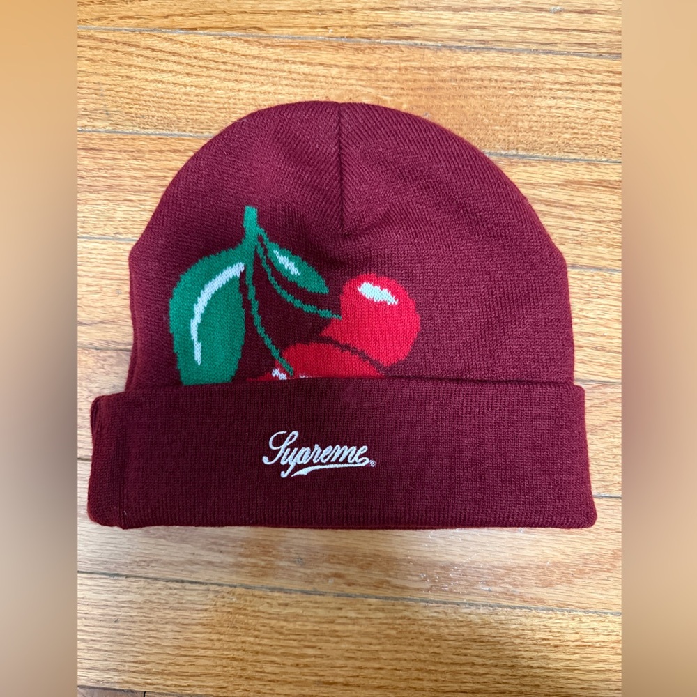Supreme Burgundy Cherry Beanie